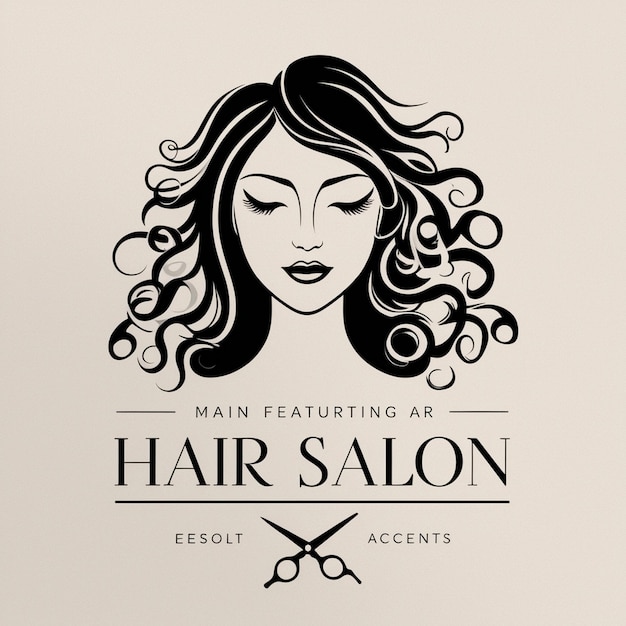 Hair Salon Poster Featuring a Womans Face