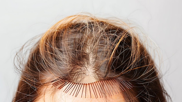 Photo hair thinning issues with combs in beauty and health concerns