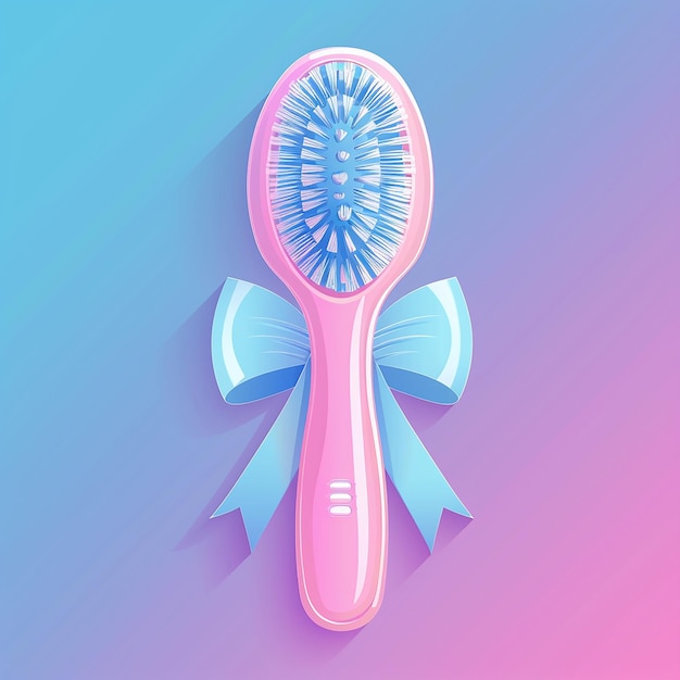 Photo hairbrush vector icon illustration