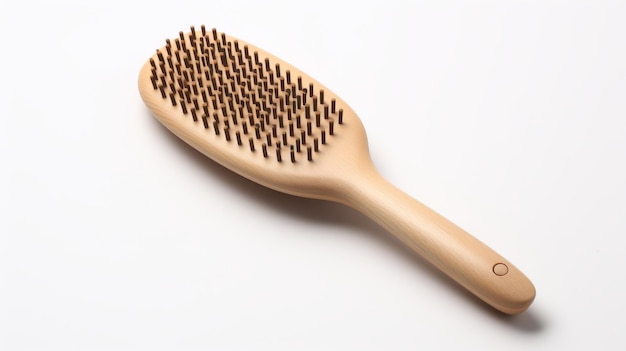 hairbrush with ergonomic design isolated on white background