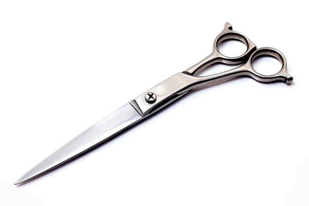 Haircut scissors white background