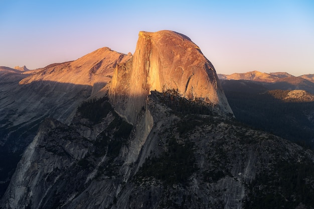 Half Dome in Yosemite before sunset