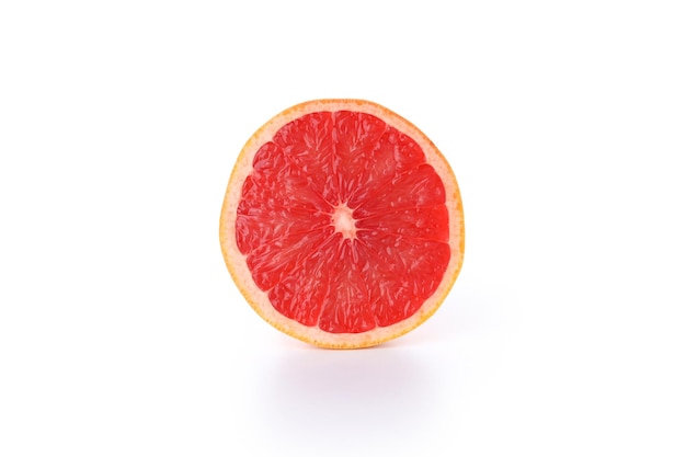 Half of grapefruit isolated on white background