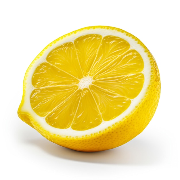 A half lemon on white background generative AI