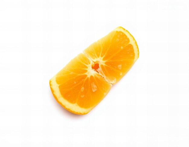 Photo a half of an orange that has the center of the center