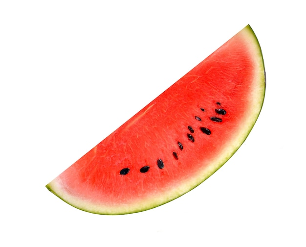 Half of watermelon isolated on white surface.