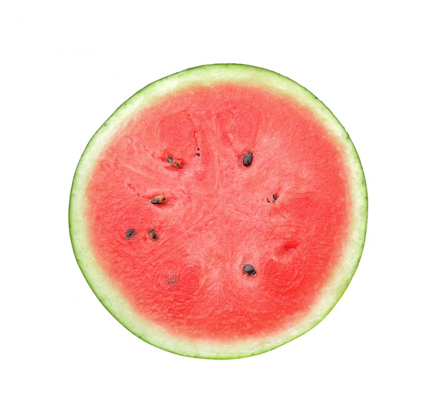 Half of watermelon isolated on white