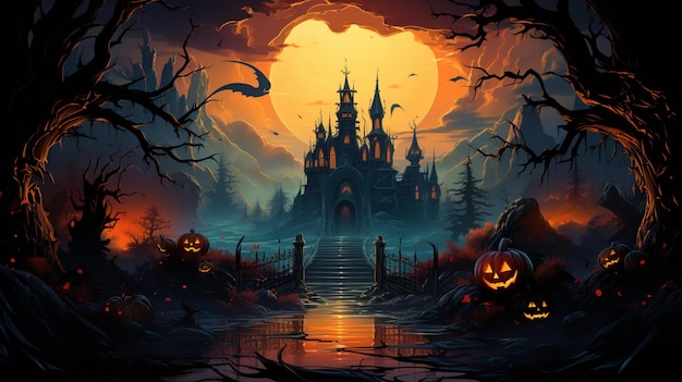 Halloween art design vector