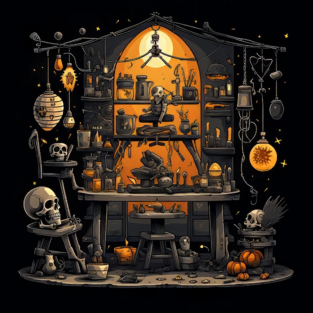 Halloween art design vector