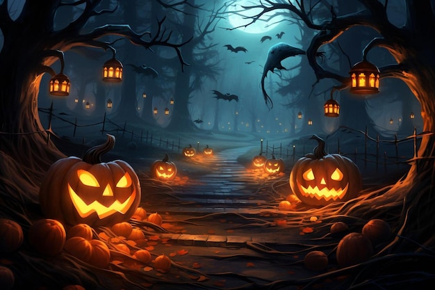 Halloween background and copy space