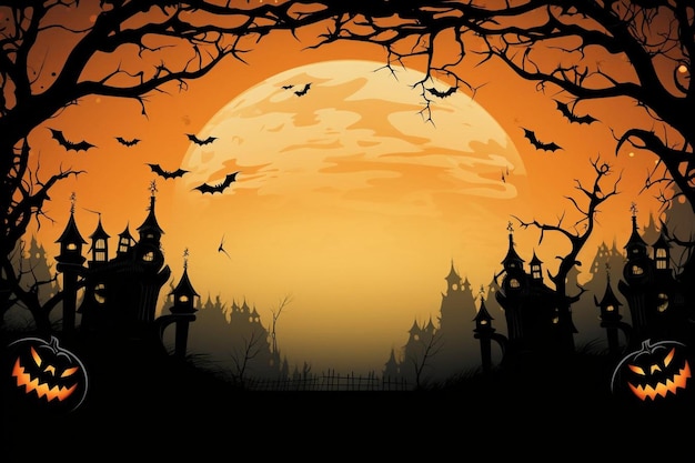 Halloween background and copy space