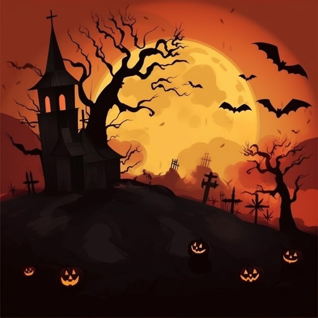 Halloween background design 8