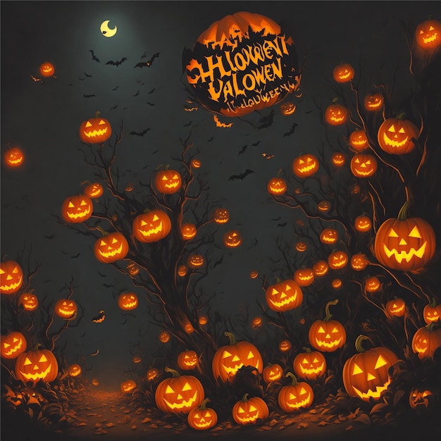 halloween background flat design