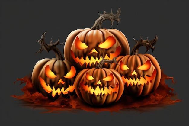 Halloween background Illustration AI GenerativexA