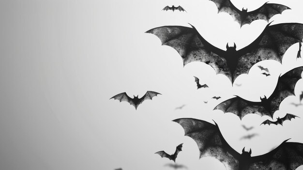 Photo halloween background with bats