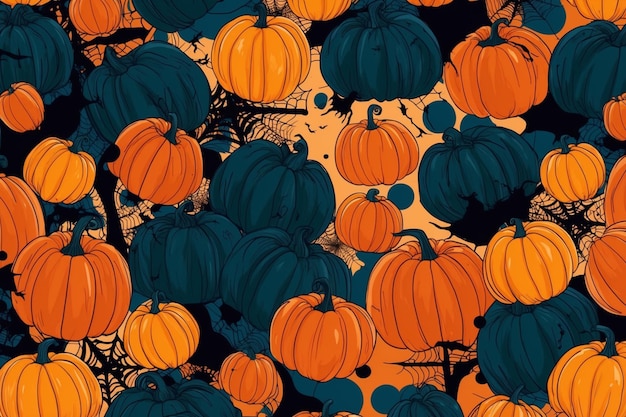 Halloween Background with Inkblots