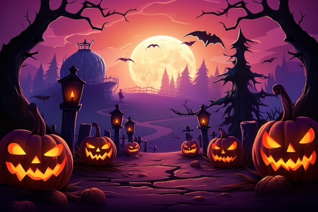 Halloween Background with Mystical Brew