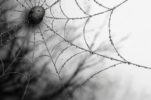 Photo halloween backgrounds with spider web