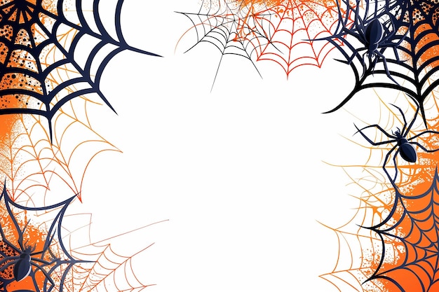 Photo halloween backgrounds with spider web