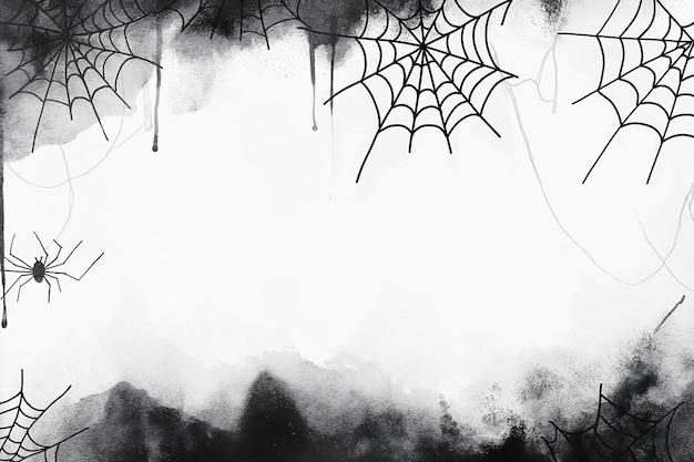 Photo halloween backgrounds with spider web