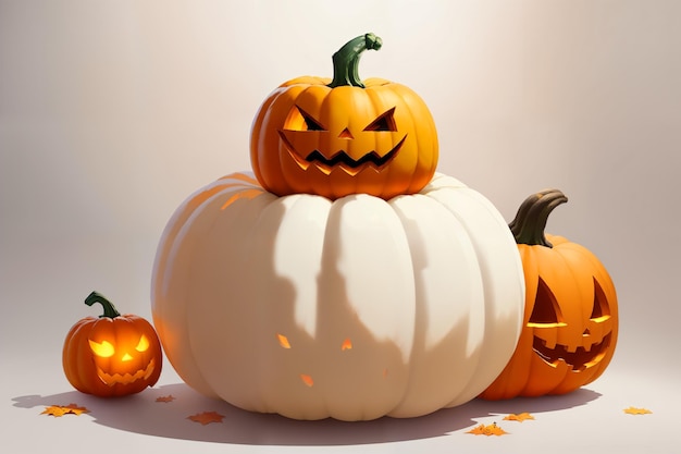 halloween banner pumpkin illustrations