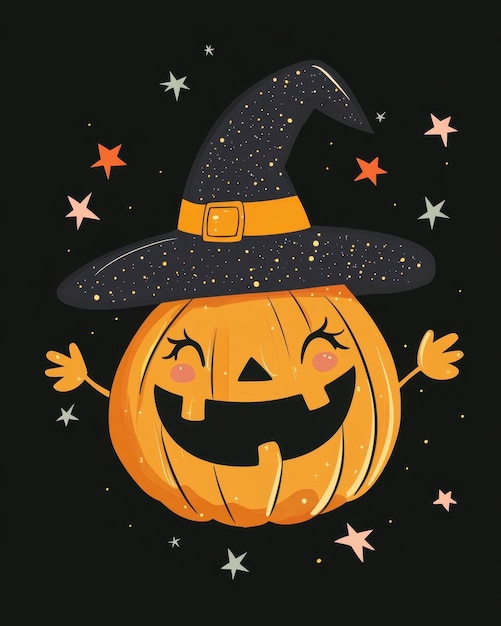 Halloween characters black background