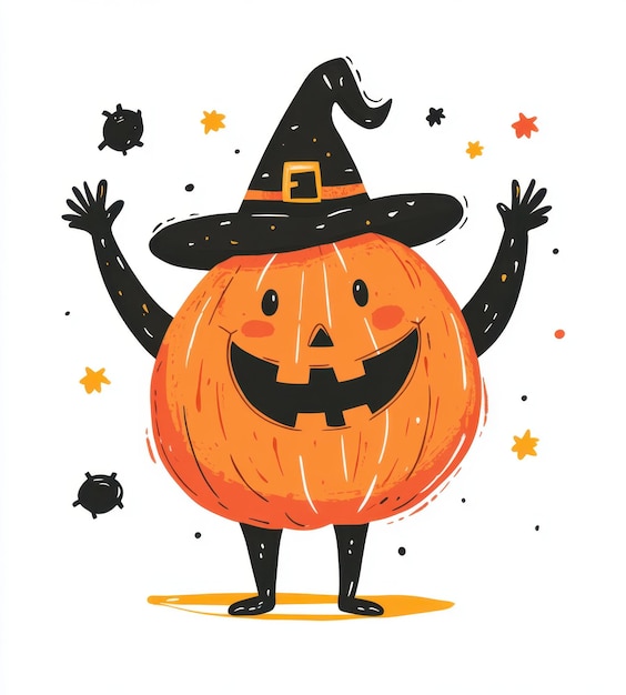 Halloween characters white background