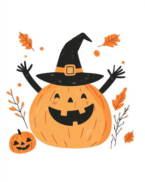 Halloween characters white background