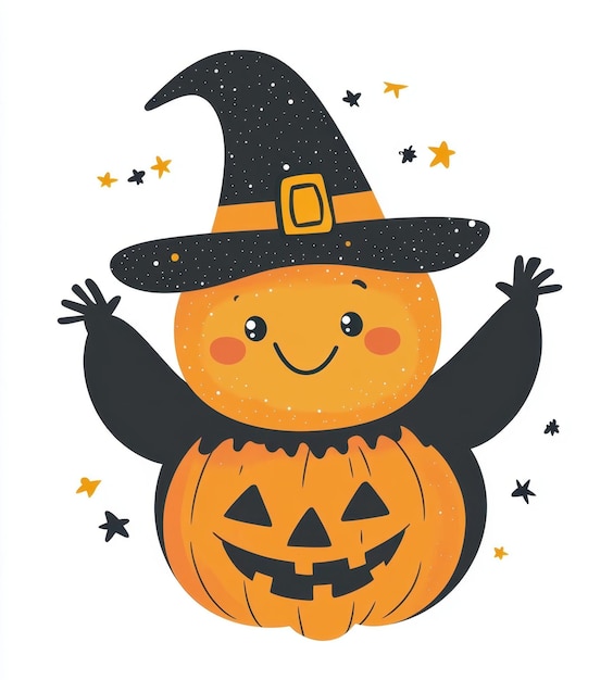 Halloween characters white background