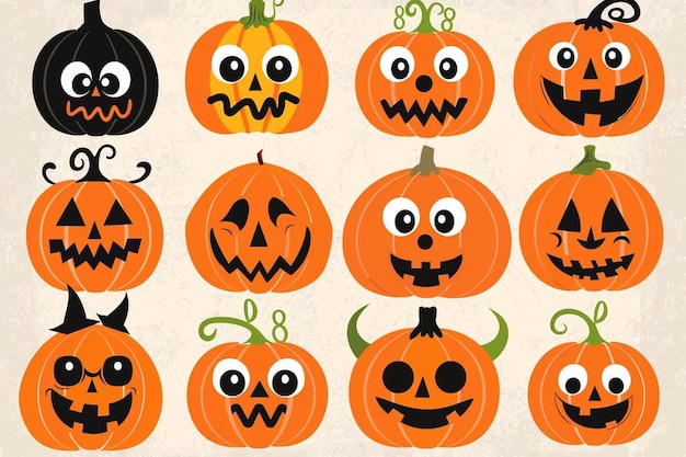 Halloween clipart pumpkins patterns