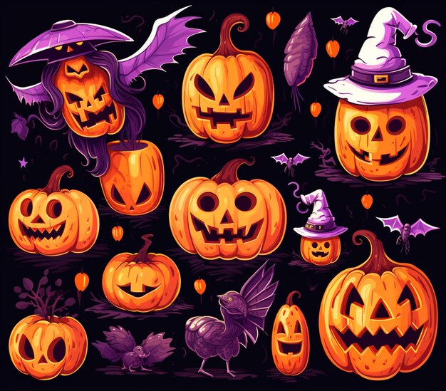 halloween clipart pumpkins patterns