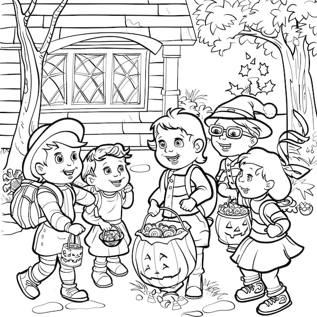 halloween_coloring_page_pumpkins_ghosts_bats_witches