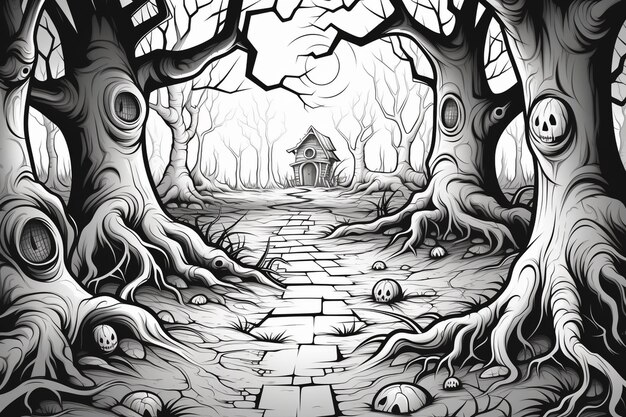 Halloween Coloring Pages Images background