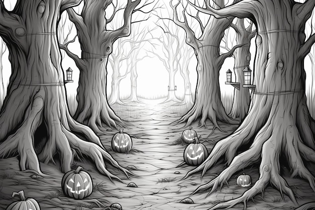 Halloween Coloring Pages Images background