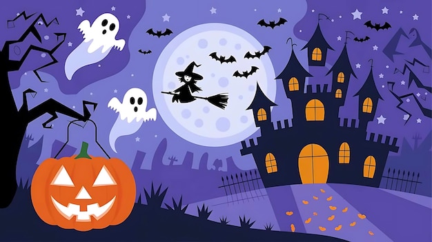 Halloween concept background design template