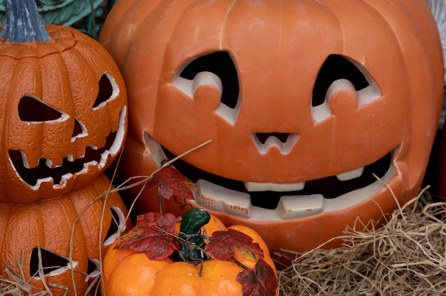 Halloween concept pumpkin on holiday background