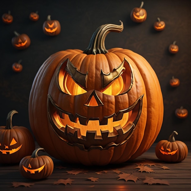 Halloween day background Pumpkin Halloween Generative AI