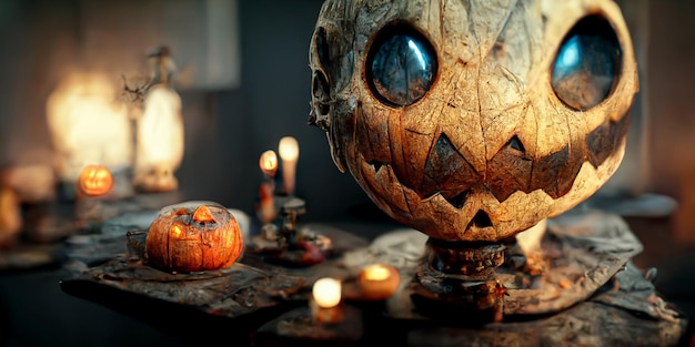 Halloween day eyes of Jack O' Lanterns trick or treating Samhain All Hallows' Eve All Saints' Eve All hallowe'en spooky Horror Ghost Demon background October 31