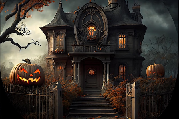 Halloween day eyes of Jack O' Lanterns trick or treating Samhain All Hallows' Eve All Saints' Eve All hallowe'en spooky Horror Ghost Demon background October 31