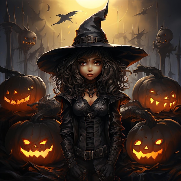 Halloween Day Spooky Magic Halloween Castle amid spooky October nights in a world of gothic fantas