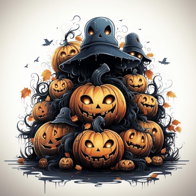 Halloween Day Spooky Magic Halloween Castle amid spooky October nights in a world of gothic fantas