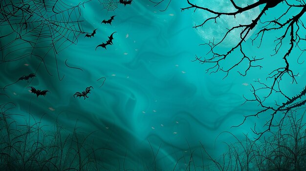 Photo halloween decoration background halloween night