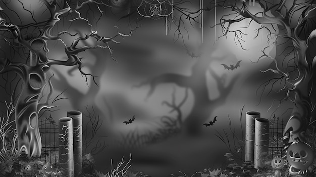 Photo halloween decoration background halloween night