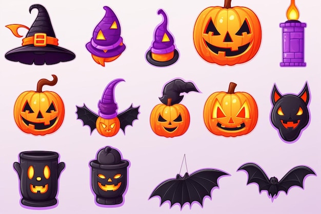 Halloween design elements