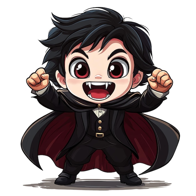 Photo halloween dracula sticker clipart ai generated