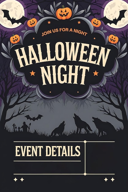 Photo halloween event poster