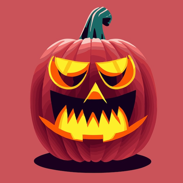 Halloween evil pumpkin illustration halloween pumpkin