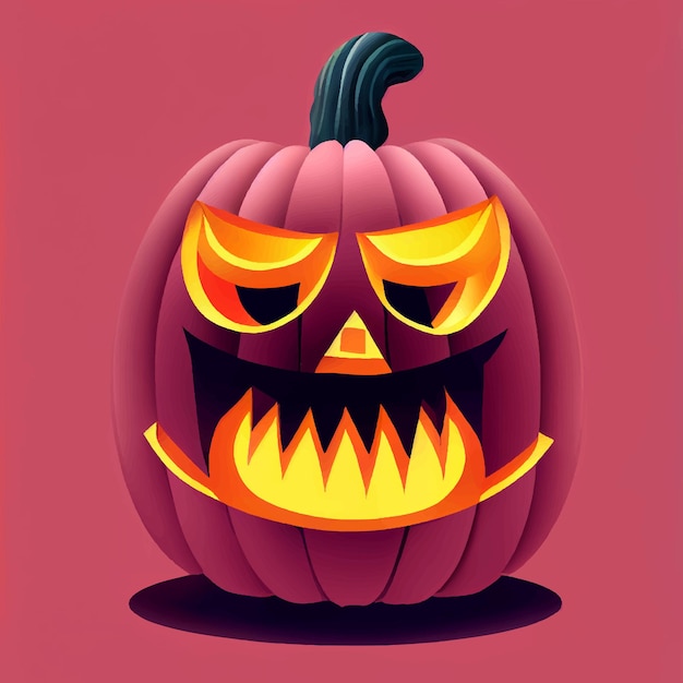 Halloween evil pumpkin illustration halloween pumpkin