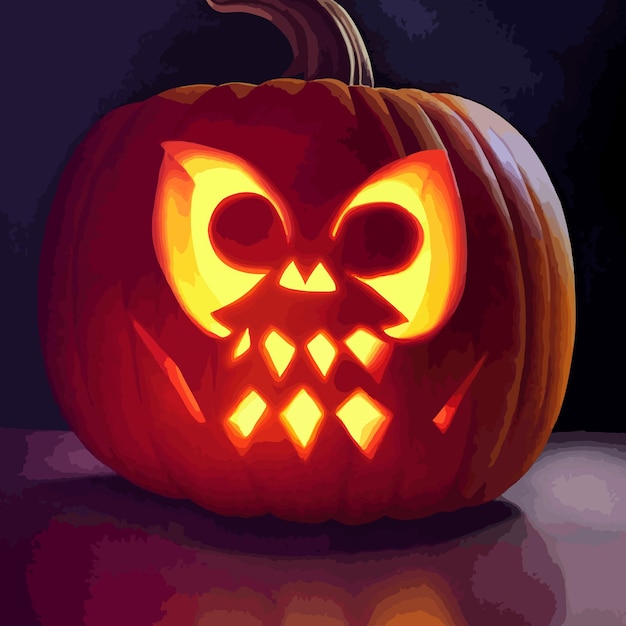 Halloween evil pumpkin illustration halloween pumpkin