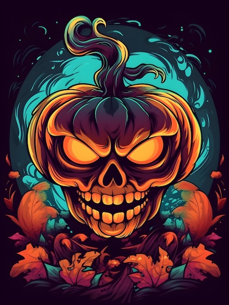 Halloween Evil pumpkins Halloween background Happy Halloween Pumpkin Evil Face